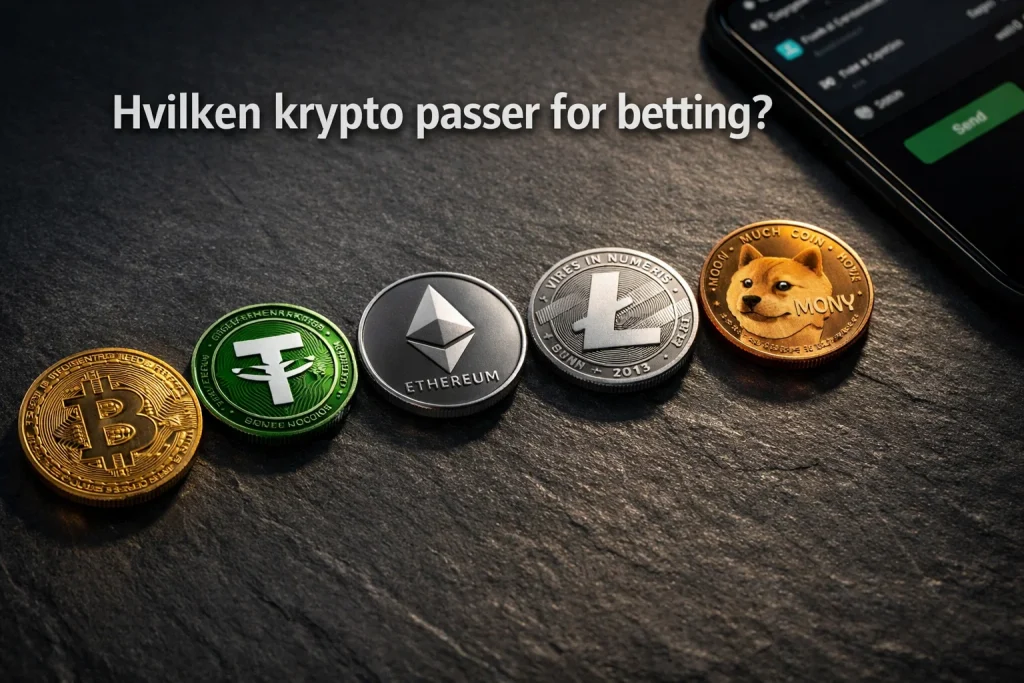 Sammenligning av kryptovalutaer for betting – Bitcoin, USDT, Ethereum og Litecoin